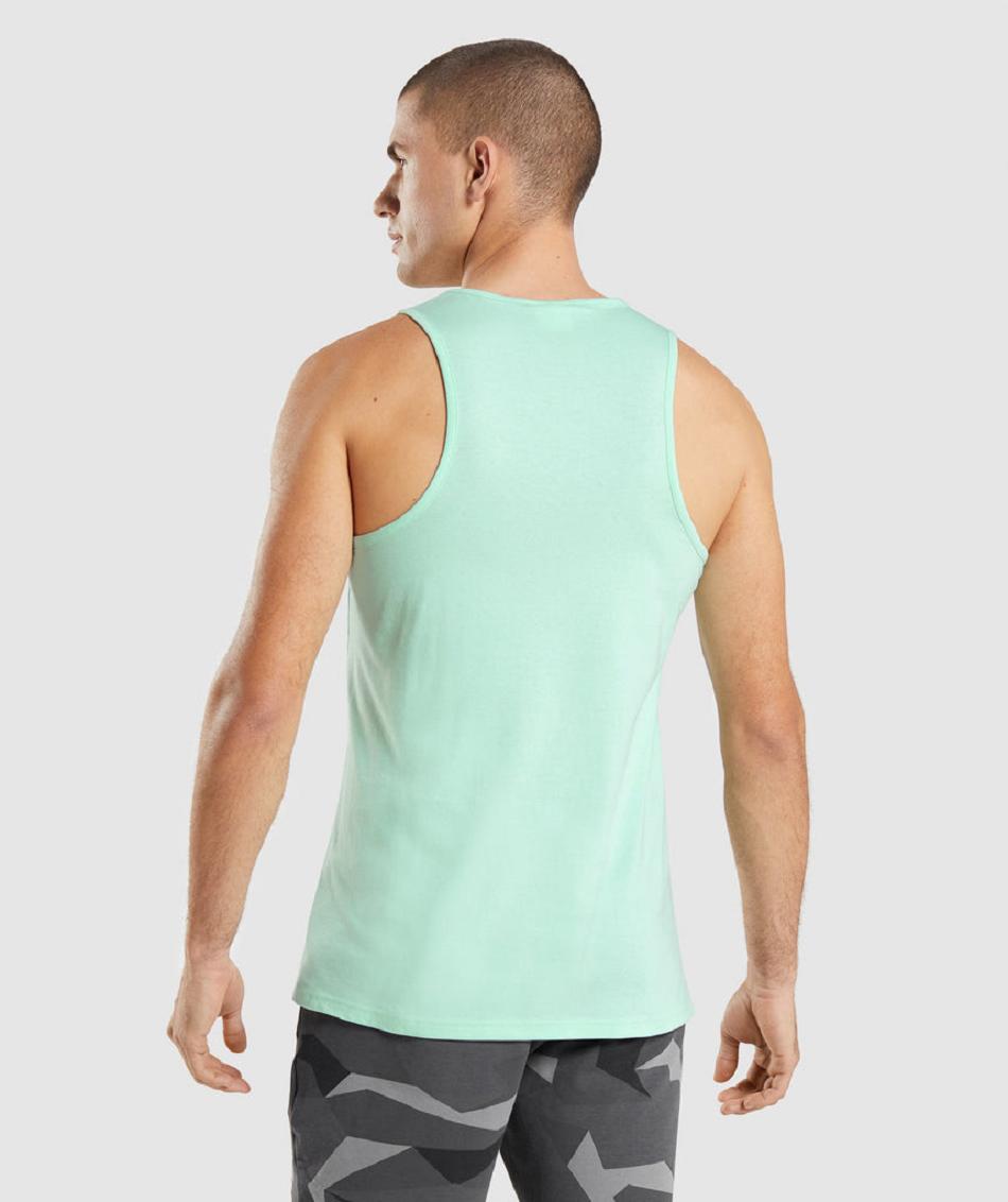 Camiseta Tirantes Gymshark Critical Hombre Azules | CO 3241JPQ